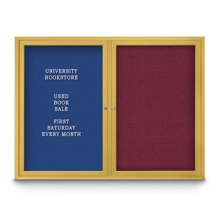 United Visual Products Corkboard, Cork Backing/Bronze, 42" x 32" UV4035-BRONZE-CORK